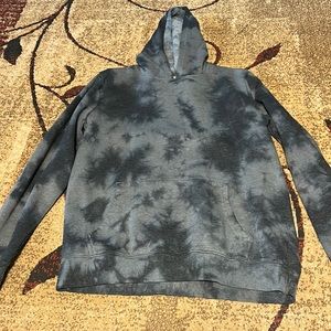 True Craft Black and Grey Tie dye Hoodie